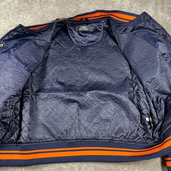 Pro Standard Womens Medium Navy Blue University Of Illinois Varsity Jacket NWT - Picture 5 of 8